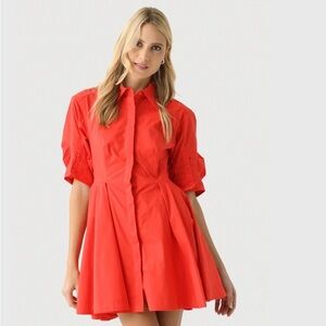 New Simkai Jazzie Mini Dress in Fiery Red